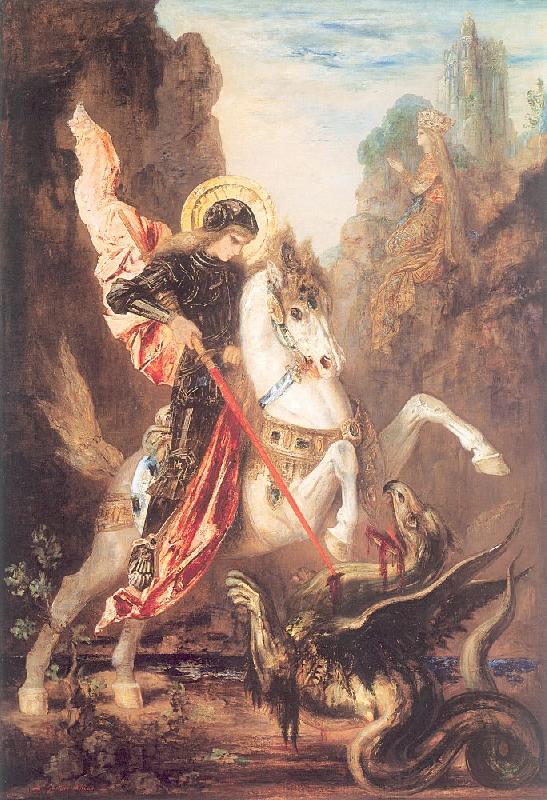 Gustave Moreau Saint George and the Dragon Sweden oil painting art